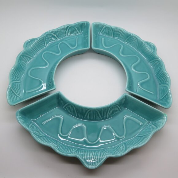 Vintage Ceramic Serving Bowl Nesting Trays CAL USA L40 485 CA Pottery Chip & Dip - Picture 8 of 16